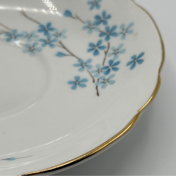 Jackson and Gosling Grosvenor Bone China Blue Floral Tea Cup and Saucer Set - Picture 4 of 10